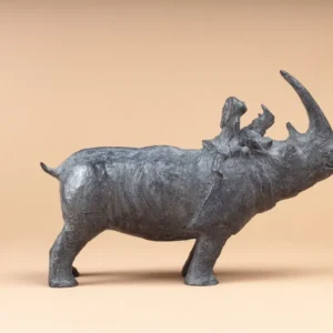 Rhinoceros et sa cavalière